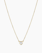 Lab Grown Diamond Heart Necklace || option::14K Solid Gold