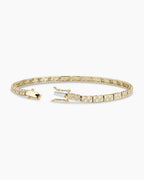 Diamond Checkered Tennis Bracelet || option::14K Solid Gold, 6.5 in.