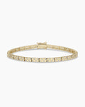 Diamond Checkered Tennis Bracelet || option::14K Solid Gold, 6 in.