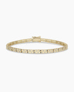 Diamond Checkered Tennis Bracelet || option::14K Solid Gold, 6 in.