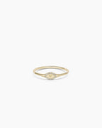 Diamond Love Signet Ring || option::14K Solid Gold