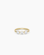 Lab Grown Diamond Trio Ring || option::14K Solid Gold