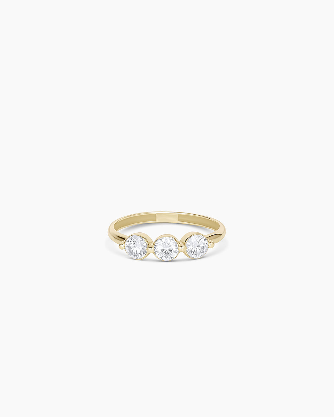 Lab Grown Diamond Trio Ring || option::14K Solid Gold