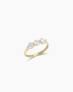 Lab Grown Diamond Trio Ring || option::14K Solid Gold