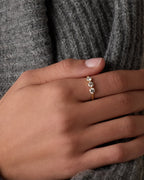 Lab Grown Diamond Trio Ring || option::14K Solid Gold