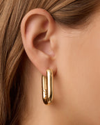 Zoey Statement Hoops || option::18K Gold Plated