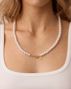 Finley Pearl Matinee Necklace || option::18K Gold Plated