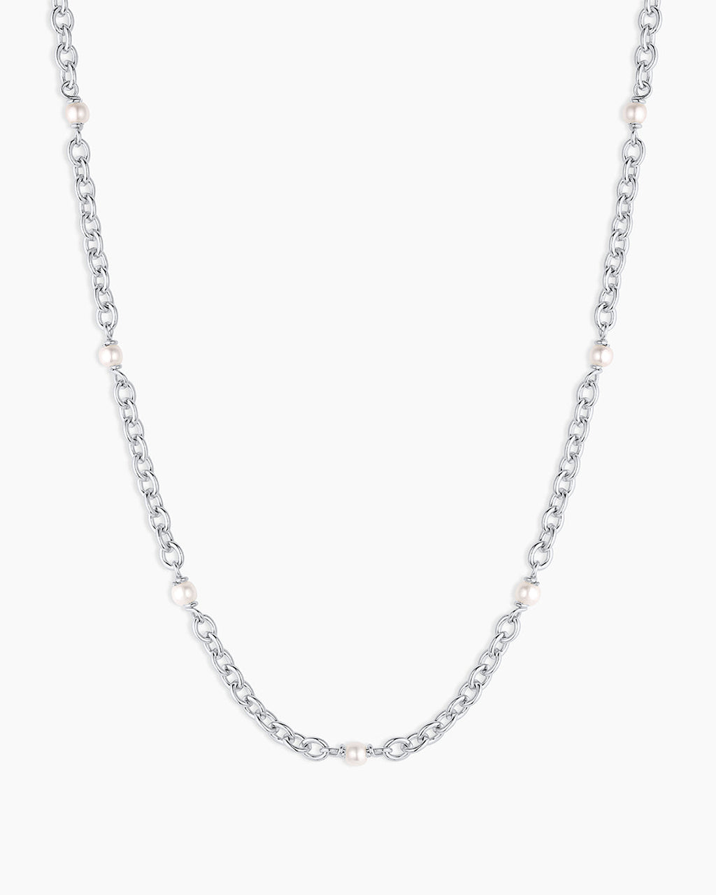 Finley Pearl Dot Necklace || option::Silver Plated