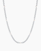 Finley Pearl Dot Necklace || option::Silver Plated