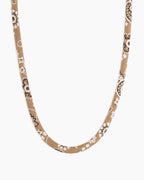 Paisley Bandana Long Necklace || option::18K Gold Plated, Taupe