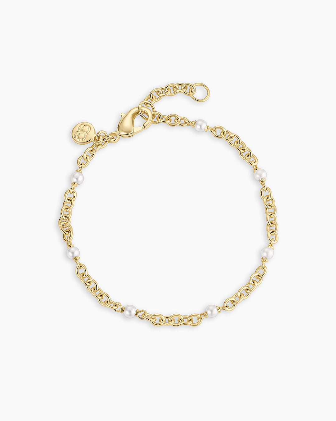 Finley Pearl Dot Bracelet || option::18K Gold Plated