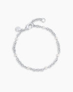 Finley Pearl Dot Bracelet || option::Silver Plated