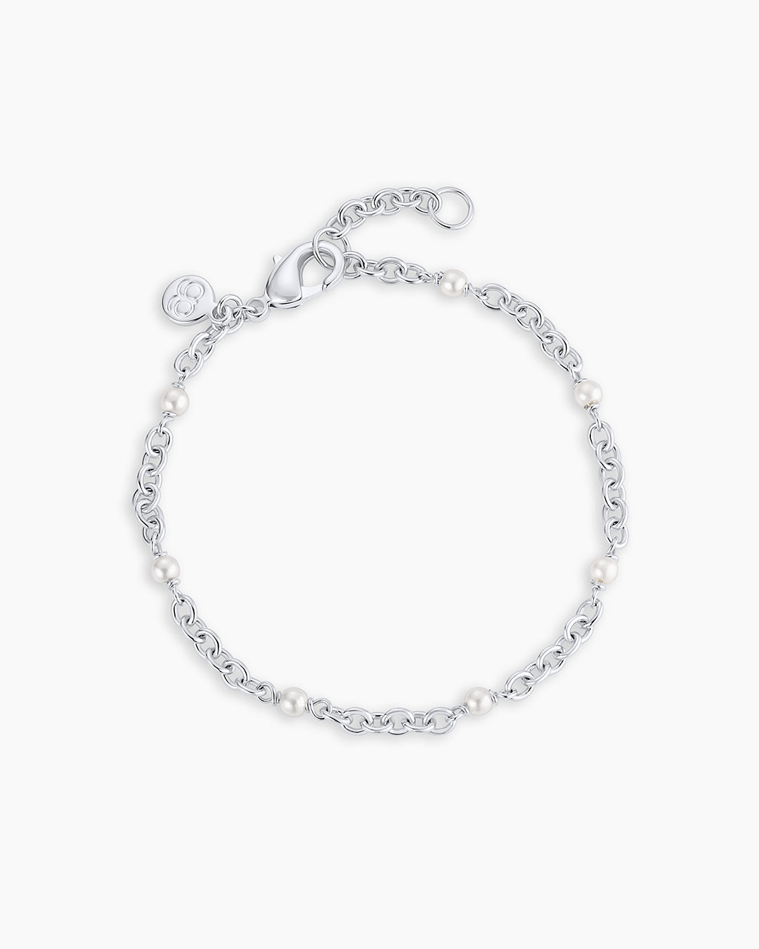 Finley Pearl Dot Bracelet || option::Silver Plated