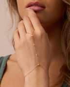 Amour Hand Chain || option::18K Gold Plated