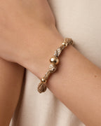Paisley Bandana Knot Bracelet || option::18K Gold Plated, Taupe