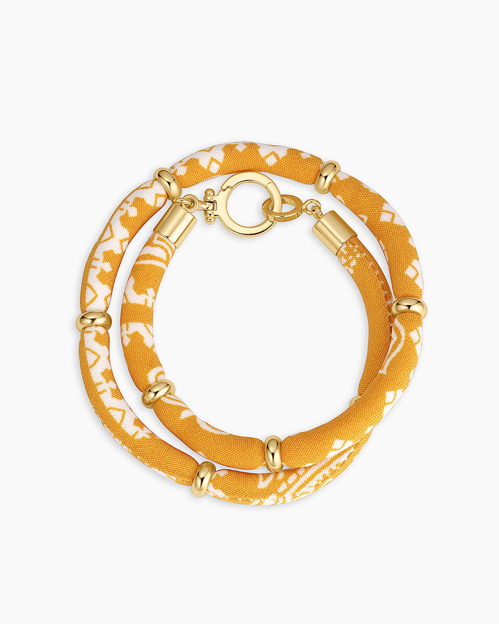 Paisley Bandana Wrap Bracelet || option::18K Gold Plated, Yellow