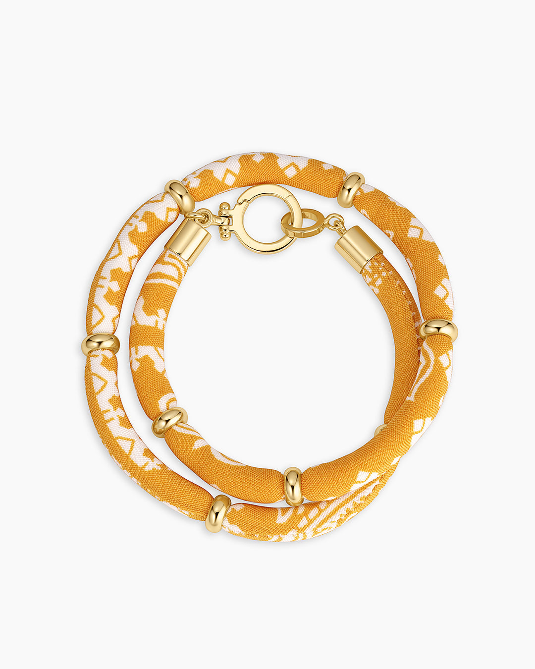 Paisley Bandana Wrap Bracelet || option::18K Gold Plated, Yellow
