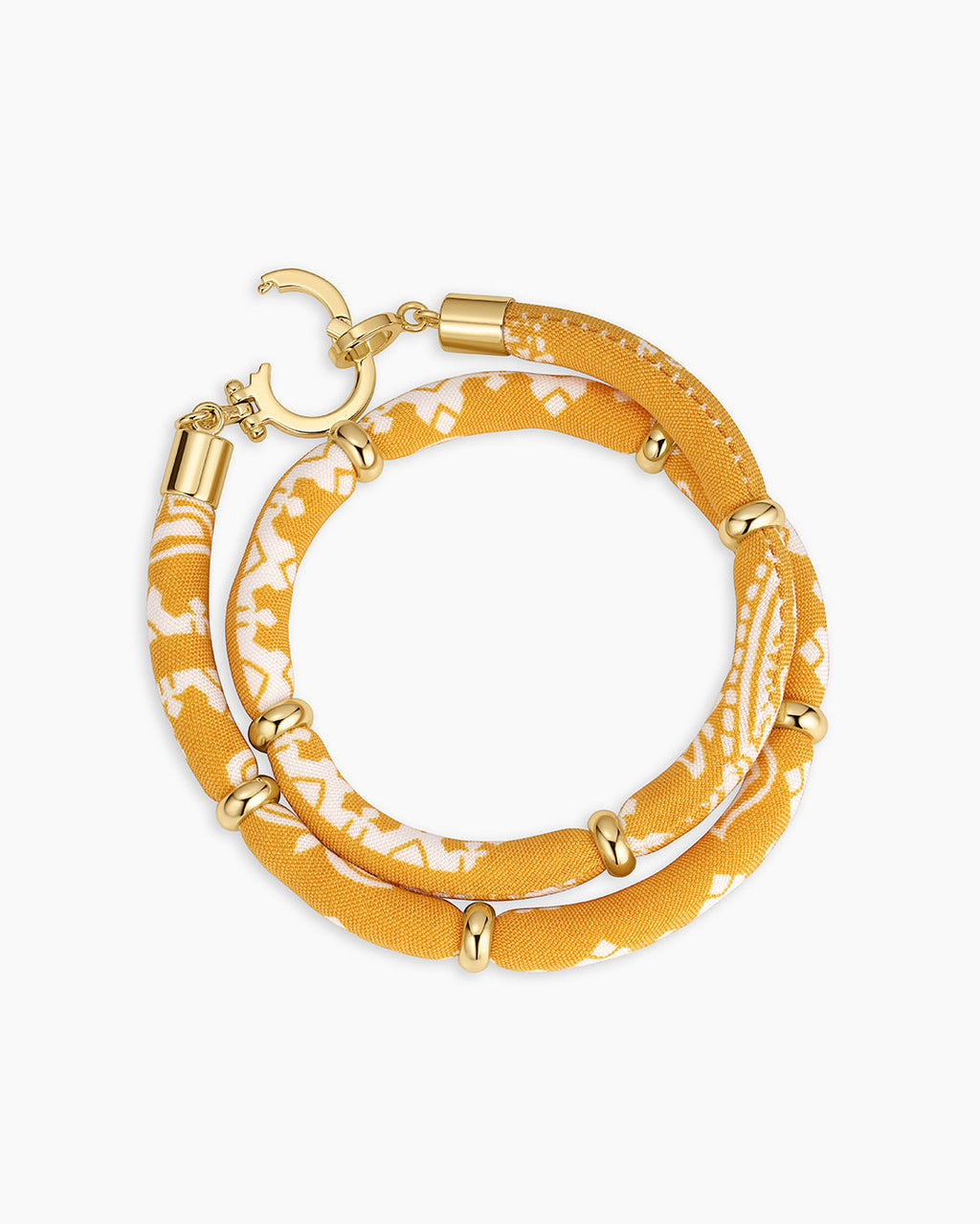 Paisley Bandana Wrap Bracelet || option::18K Gold Plated, Yellow