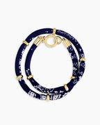 Paisley Bandana Wrap Bracelet || option::18K Gold Plated, Navy