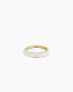 Lou Stacking Ring || option::18K Gold Plated, Eggshell