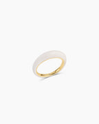 Lou Stacking Ring || option::18K Gold Plated, Eggshell