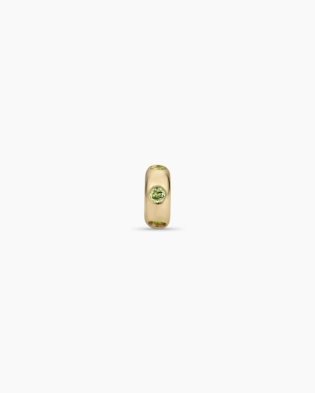 14K Gold Birthstone Halo Charm || option::14K Solid Gold, Peridot - August