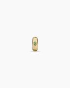14K Gold Birthstone Halo Charm || option::14K Solid Gold, Peridot - August
