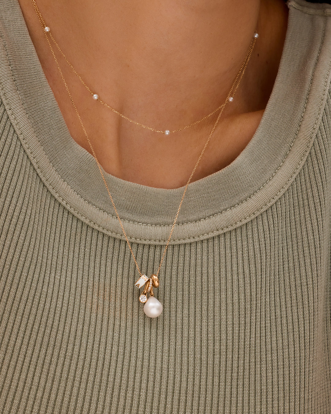 14K Gold Mama Halo Charm || option::14K Solid Gold
