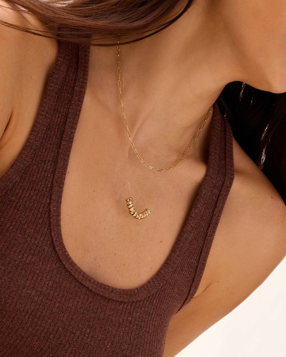 14K Gold Birthstone Halo Charm Necklace || option::14K Solid Gold, Blue Sapphire - September