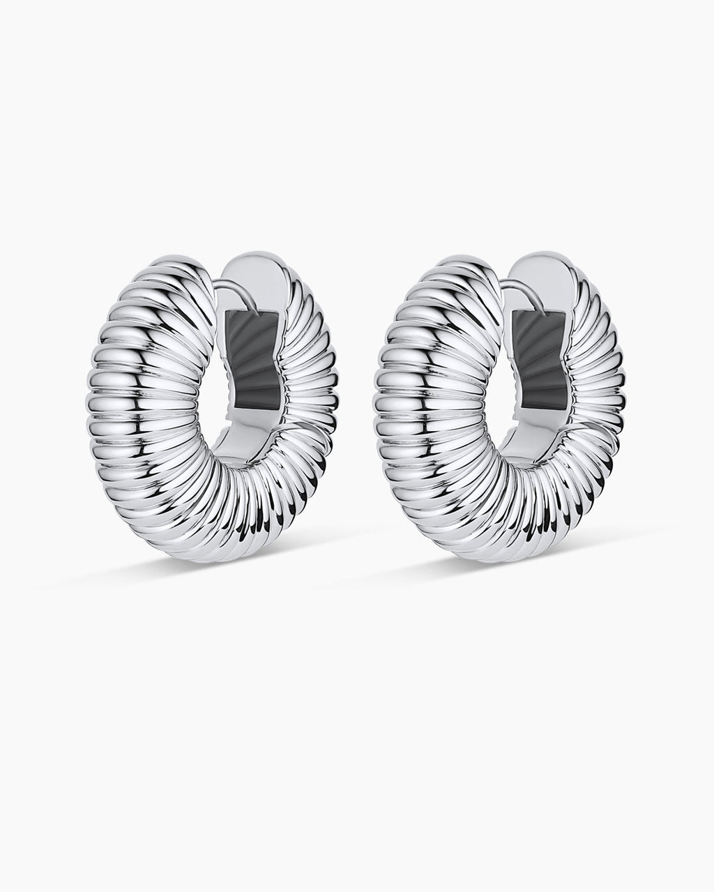Cress Hoops || option::Silver Plated