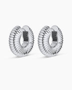 Cress Hoops || option::Silver Plated