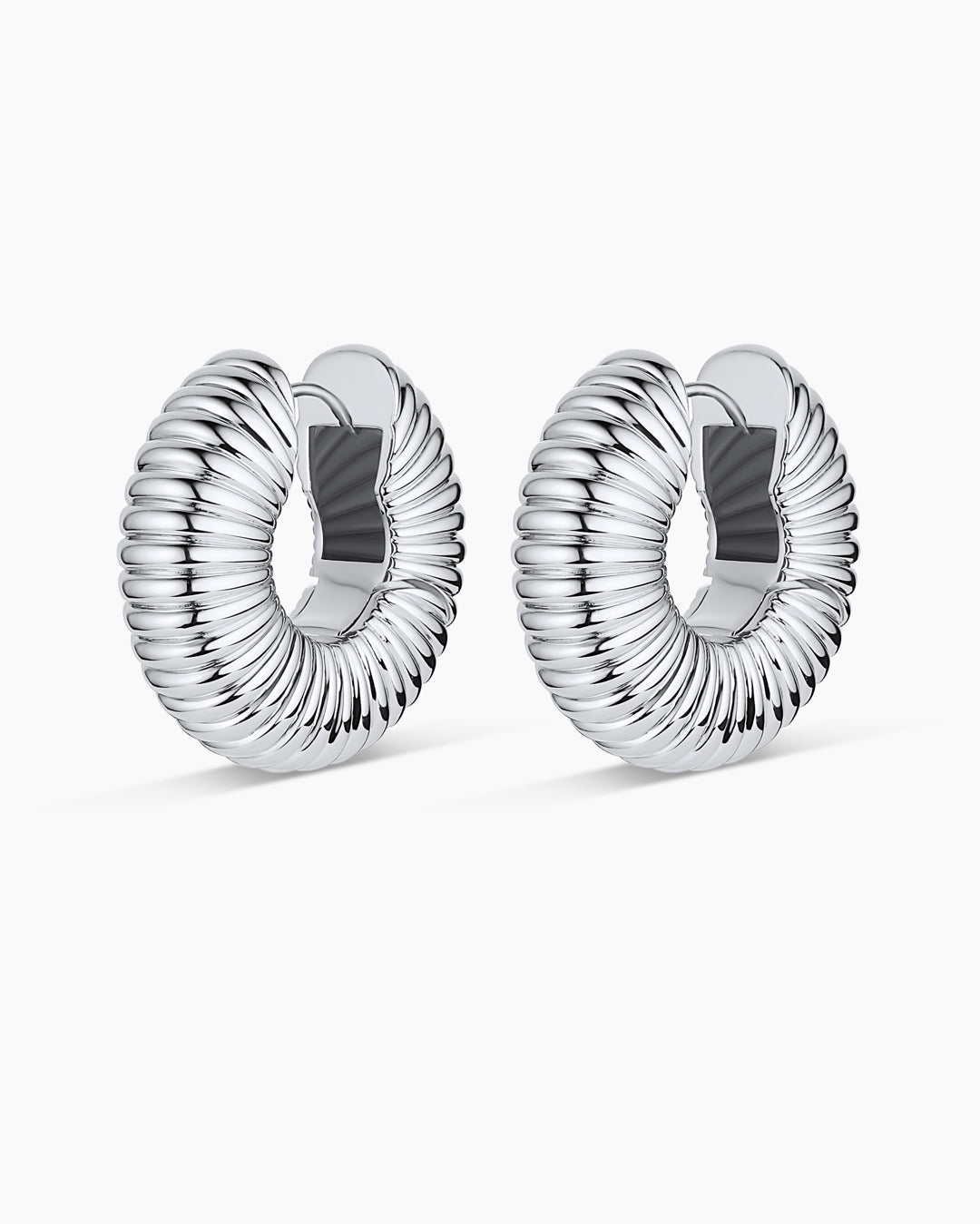 Cress Hoops || option::Silver Plated