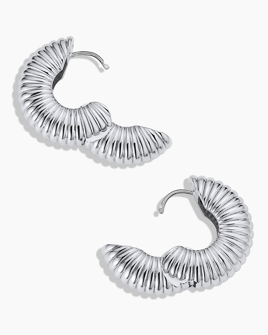 Cress Hoops || option::Silver Plated