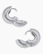 Cress Hoops || option::Silver Plated