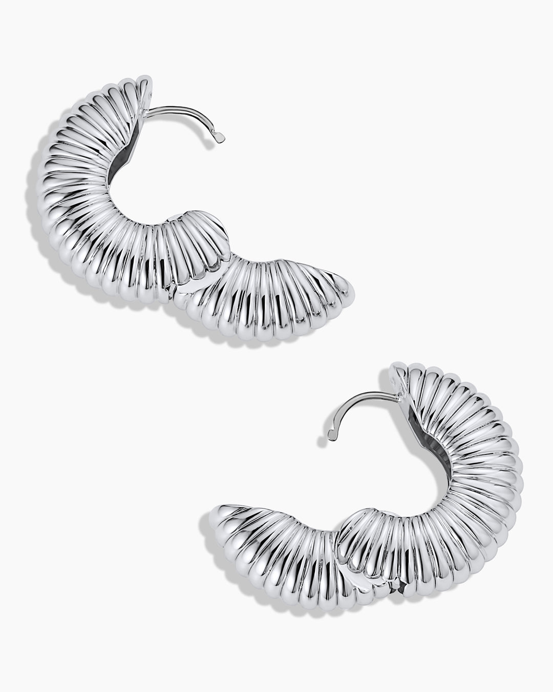 Cress Hoops || option::Silver Plated