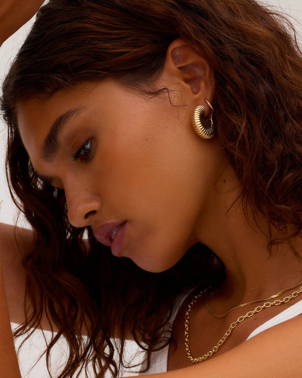 Cress Hoops || option::18K Gold Plated