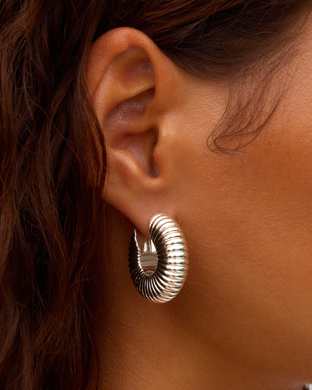 Cress Hoops || option::Silver Plated