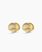 Scallop Wrap Huggies || option::18K Gold Plated