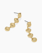 Scallop Mini Drop Earrings || option::18K Gold Plated