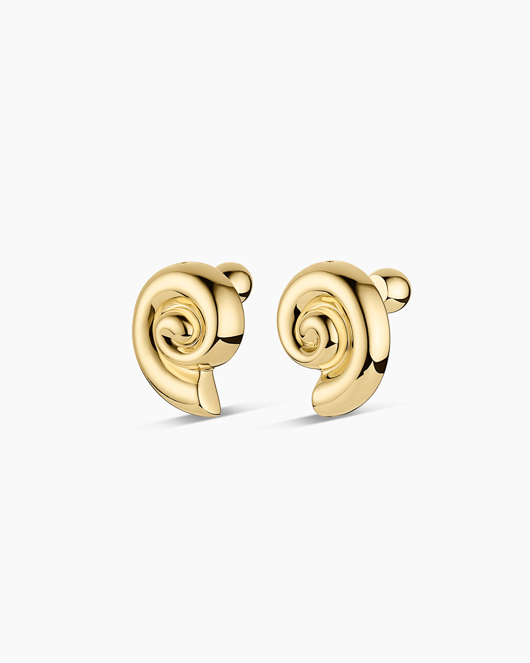 Nautilus Statement Earrings || option::18K Gold Plated