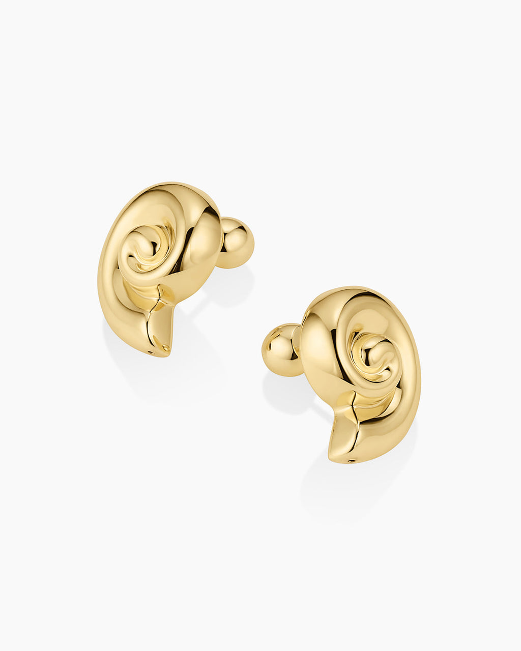 Nautilus Statement Earrings || option::18K Gold Plated