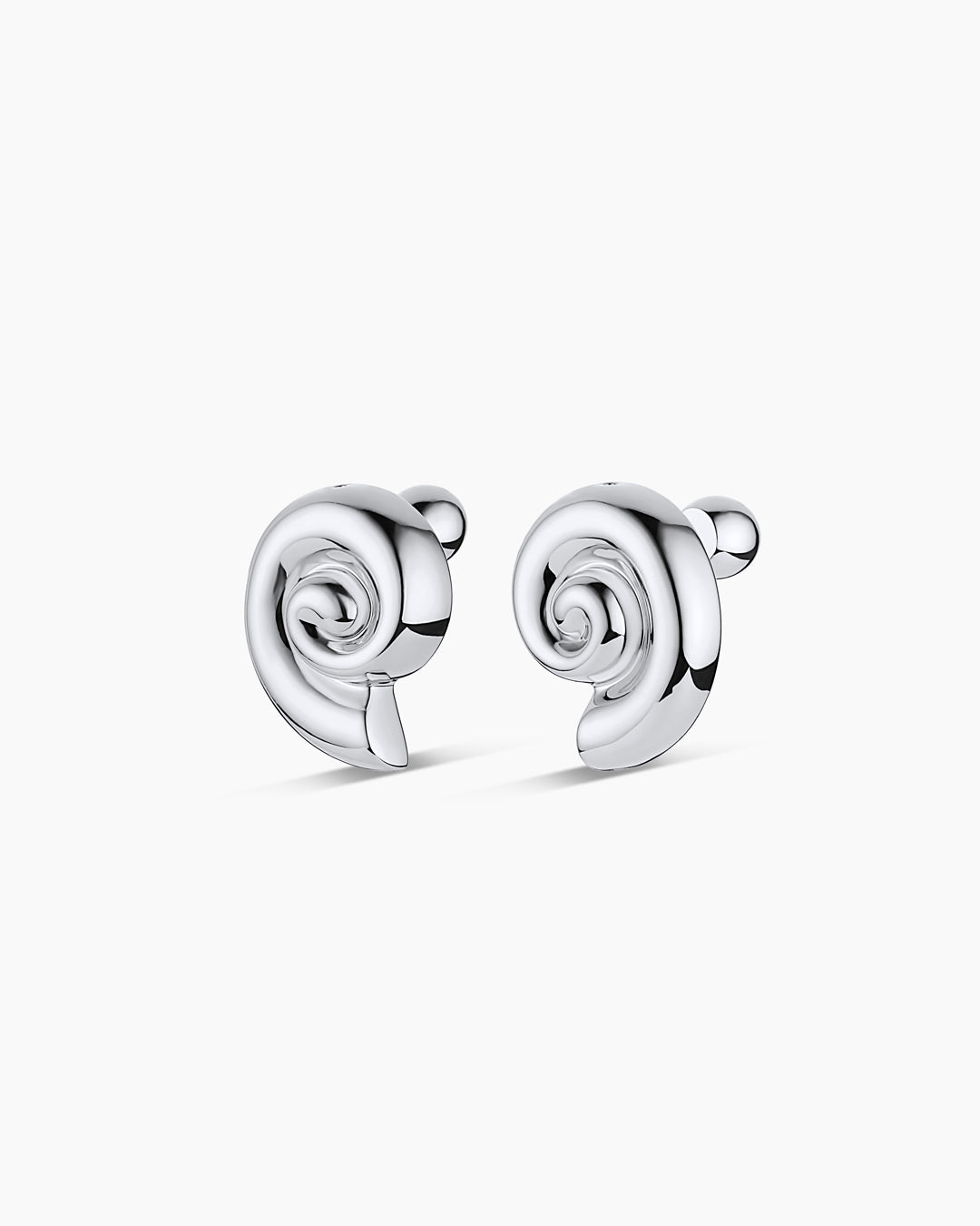 Nautilus Statement Earrings || option::Silver Plated