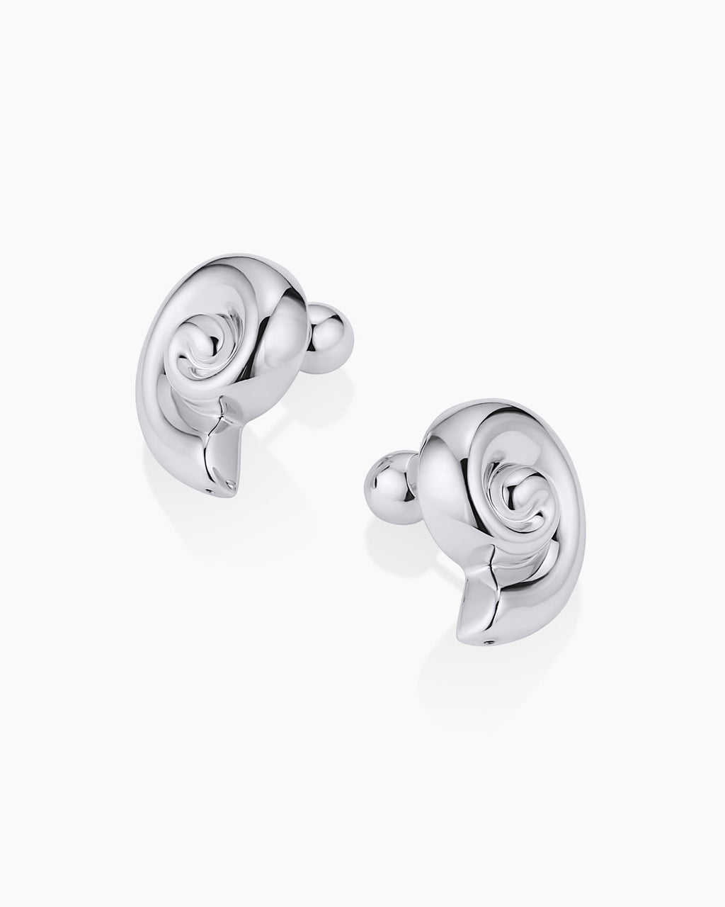 Nautilus Statement Earrings || option::Silver Plated
