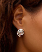 Nautilus Statement Earrings || option::Silver Plated