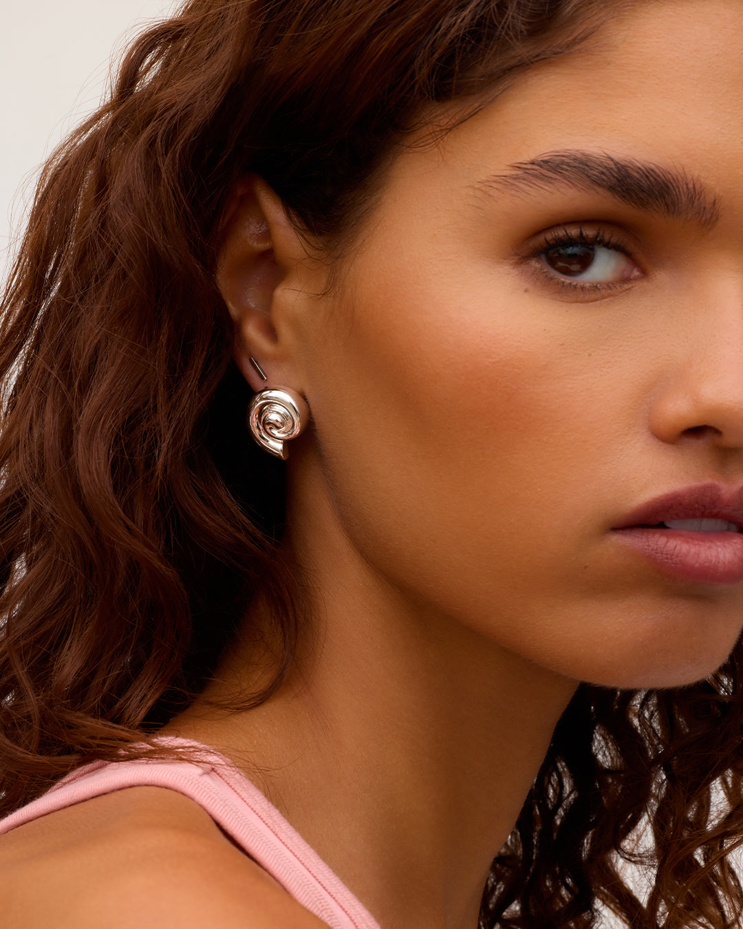 Nautilus Statement Earrings || option::Silver Plated