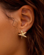 Starfish Statement Earrings || option::18K Gold Plated