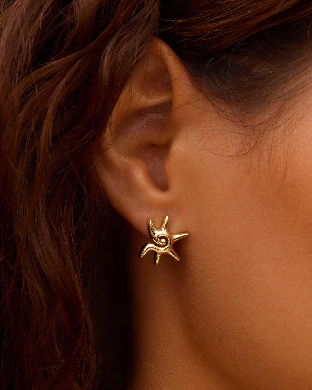 Sun Star Earrings || option::18K Gold Plated