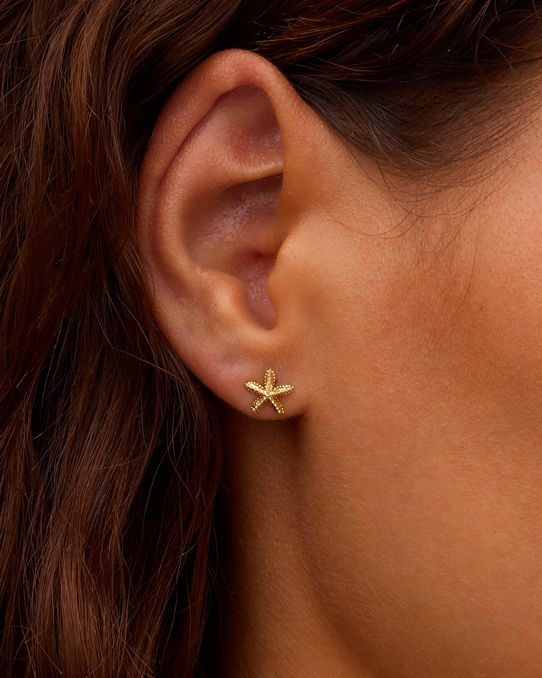 Starfish Single Stud || option::18K Gold Plated