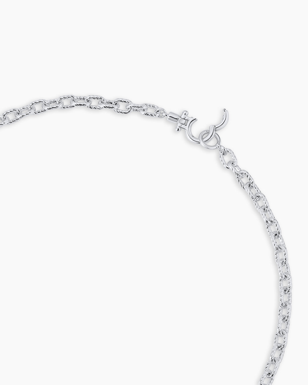 Crew Mini Link Necklace || option::Silver Plated