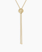 Scallop Bolo Necklace || option::18K Gold Plated